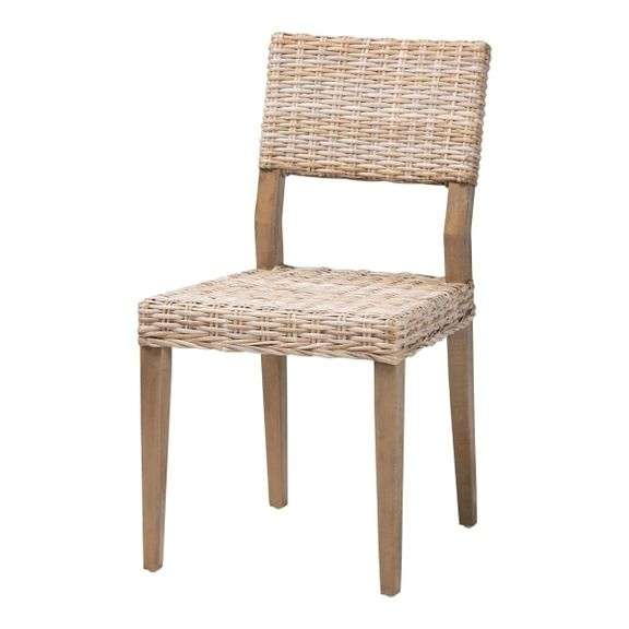 [✓] [EXT MSRP: $403.96] Barossa Grey Kubu Rattan Dining Chair