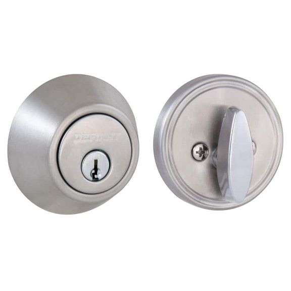 [✓] [MSRP: $12.47] Defiant Stainless Steel Single Cylinder Deadbolt