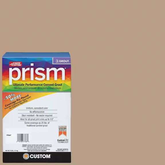[✓] [EXT MSRP: $135.06] Custom Building Products Prism #380 Haystack 17 lb. Ultimate Performance Grout