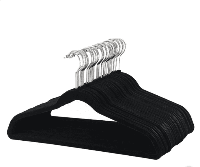 FLOCKED HANGERS, 100-PACK RETAIL $32