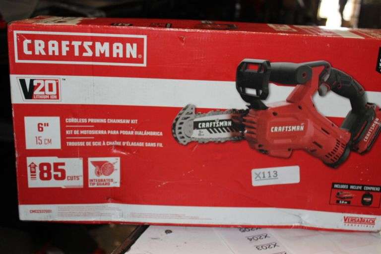 Craftsman V20 Cordless Pruning Saw, 6" Chain, Small Chainsaw  Retail:$99