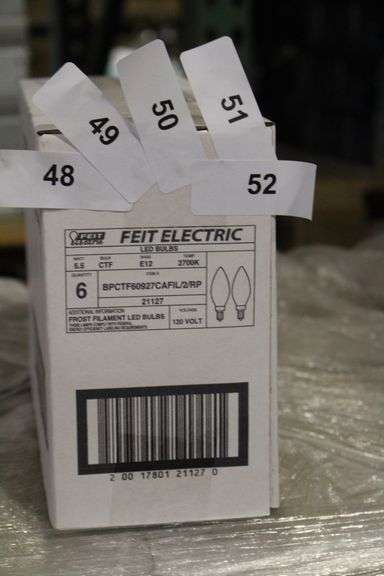 [✓] [EXT MSRP: $53.82] Feit Electric 60W Equivalent B10E12 Candelabra Dimmable Filament CEC Frosted Glass Chandelier LED Light Bulb Soft White 2700K (2-Pack)