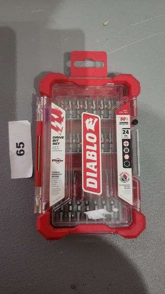 DIABLO DRIVE BIT SET IMPACT STROMG TORQUR RESISTANT DESIGN W/ 24 BITS