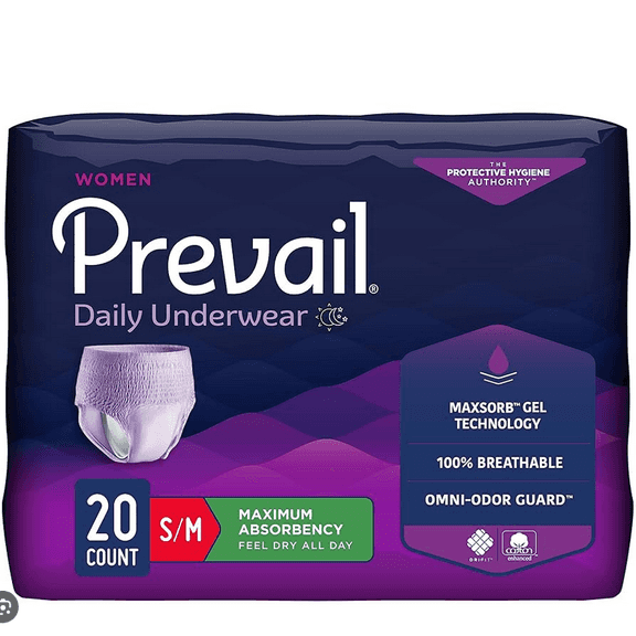 PREVAIL INCONTINENCE AND POSTPARTUM PROTECTIVE UNDERWEAR FOR WOMEN RETAIL $12