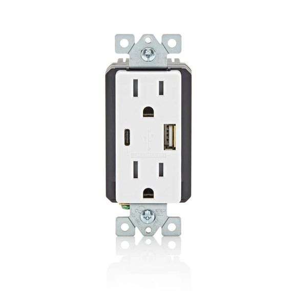 [✓] [EXT MSRP: $65.55] Leviton 15 Amp Tamper Resistant Type A/C 3.6 Amp 18-Watt USB Outlet (1-Pack)