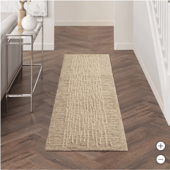 COLORADO BOULDER BEIGE 100% WOOL 2X8 RETAIL $100 @ COSTCO