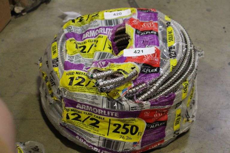 [✓] [MSRP: $44.00] Southwire 250 ft. 12-Gauge/2-Gauge Solid CU MC (Metal Clad) Armorlite Cable