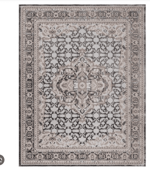 BARMOND AREA RUG COLLECTION, BELO GRAY 8X10 RETAIL $189