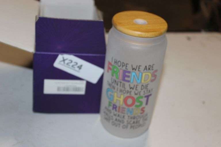 Funny Friendship Gifts For Women Bestie Gift For Bff, Friend, Coworkers, Work Besties - Birthday, Christmas, Office Home Use - 16Oz Glass Cup\ Retail:$10