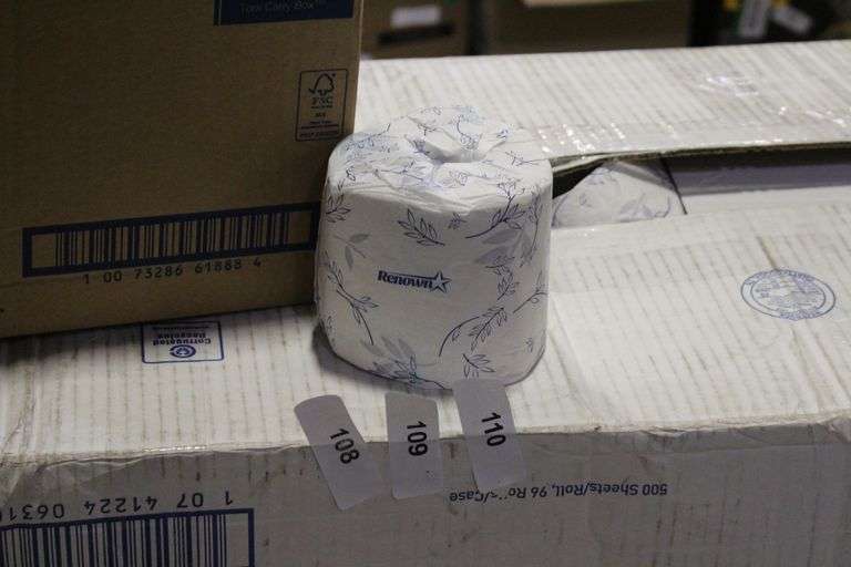 [✓] [MSRP: $44.36] Renown Single Roll 2-Ply 4 in. x 3.75 in. Toilet Paper (500 Sheets Per Roll, 96 Rolls Per Case), White