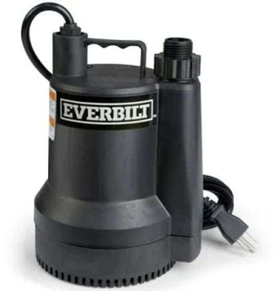 EVERBILT SUBMERSIBLE UTILITY PUMP 1/6 HORSEPOWER # 1001 092 915 $174.95
