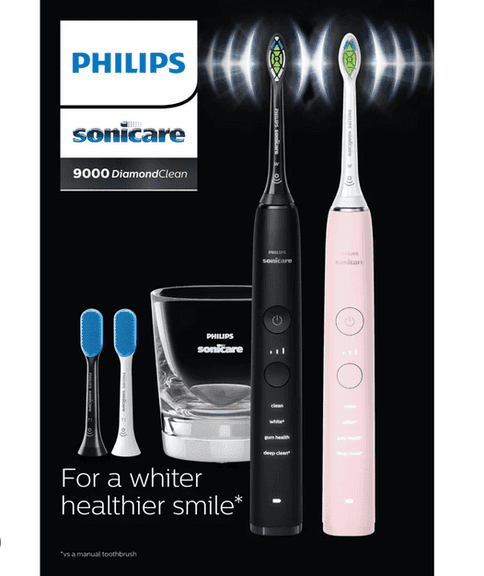 PHILIPS SONICARE DIAMONDCLEAN CONNECTED RECHARGEABLE ELECTRIC TOOTHBRUSH, 2-PACK RETAIL $279