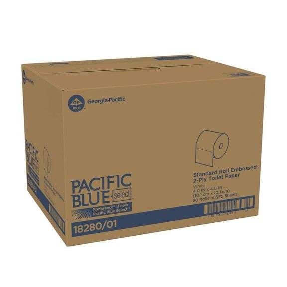 [✓] [MSRP: $74.30] Georgia-Pacific Preference White 2-Ply Embossed Bathroom Tissue (80 Rolls)