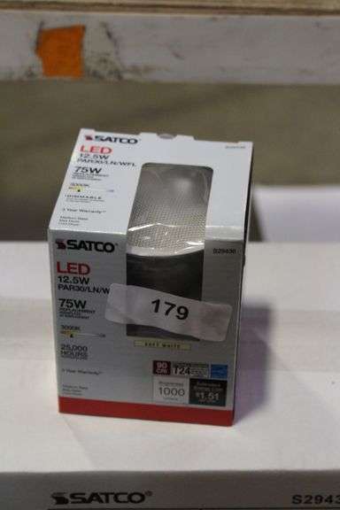 [✓] [EXT MSRP: $144.00] SATCO S29436 PAR30LN LED Bulb 12.5W 120V Medium Base 3000K Silver (1 Pack)