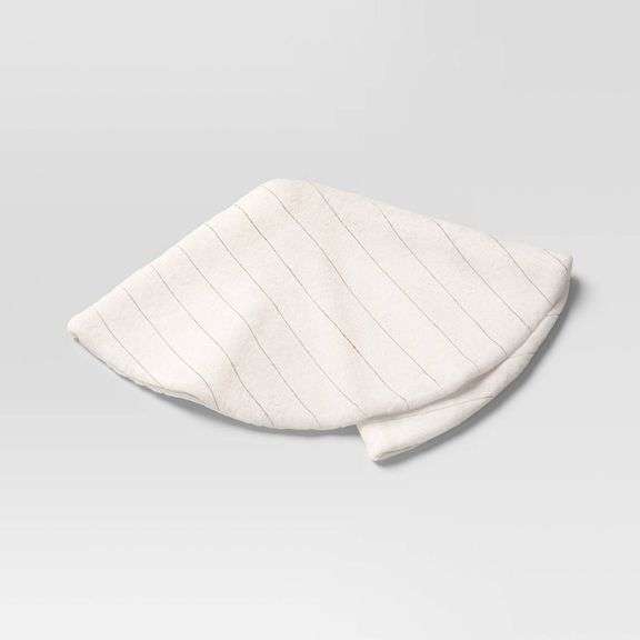[MSRP: $35.00] Christmas Channeled Faux Fur Tree Skirt Ivory - Threshold™