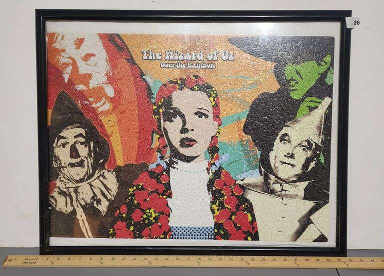 THE WIZARD OF OZ OVER THE RAINBOW JIGSAW PUZZLE 29x23inch FRAME
