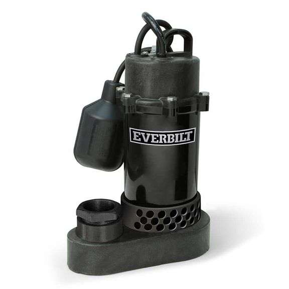 [✓] [MSRP: $109.00] Everbilt 1/4 HP Aluminum Submersible Sump Pump Tether Switch