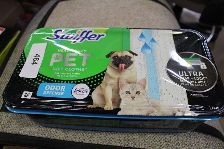 [✓] [MSRP: $9.99] Swiffer Sweeper Pet Heavy Duty Wet Cloth Refills (20-Count), White