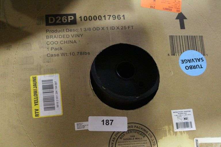 [MSRP: $66.68] 1-3/8 in. O.D. x 1 in. I.D. x 25 ft. PVC Braided Vinyl Tube