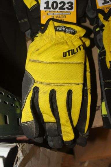 FIRM GRIP TOUGH WORKING GLOVES LARGE #43107 3 PAIR