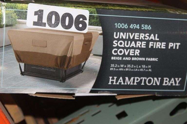 HAMPTON BAY UNIVERSAL SQUARE FIRE PIT COVER # 1006 494 586