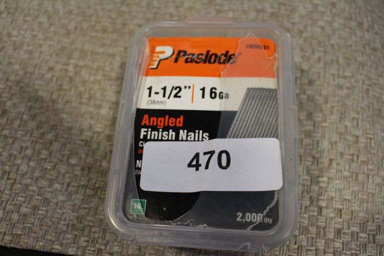 [✓] [MSRP: $43.98] Paslode 1-1/2 in. x 16-Gauge 20° Galvanized Angled Nails (2000 per Box)
