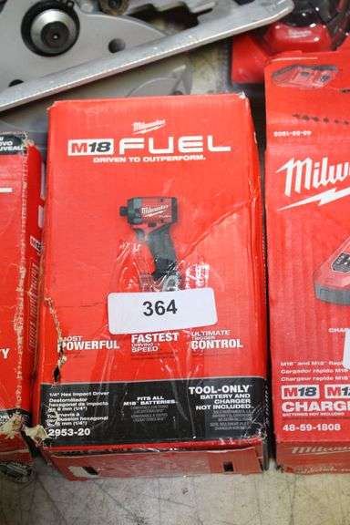 [✓] [MSRP: $149.00] Milwaukee M18 FUEL 18V Lithium-Ion Brushless Cordless 1/4 in. Hex Impact Driver (Tool-Only) [untested]