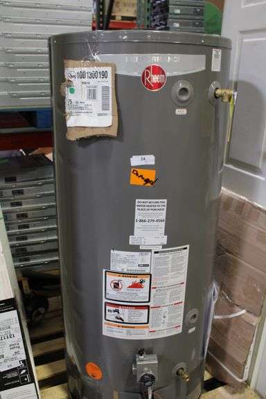 [✓] [MSRP: $1,079.00] Rheem Performance 75 Gal. Tall 76,000 BTU Natural Gas Water Heater with 6-Year Warranty [damaged]