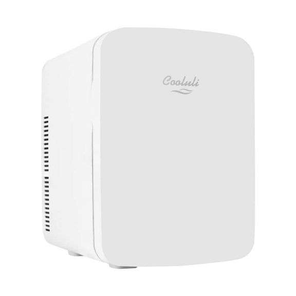 [✓] [MSRP: $89.99] COOLULI Infinity 0.53 cu. ft. Retro Mini Fridge in White without Freezer