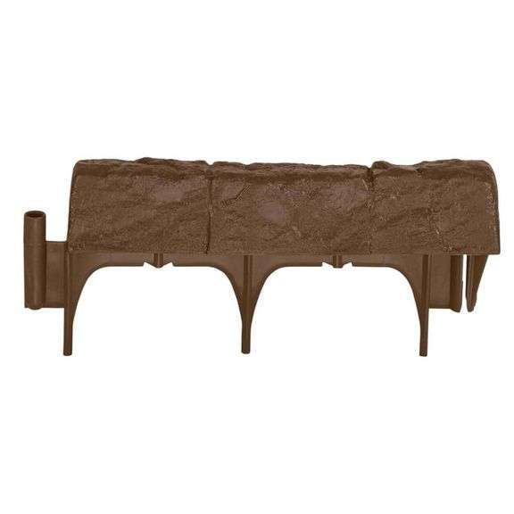 [✓] [EXT MSRP: $57.98] Suncast 12 in. L x 5.75 in. H Resin Decorative Garden Border in Brown
