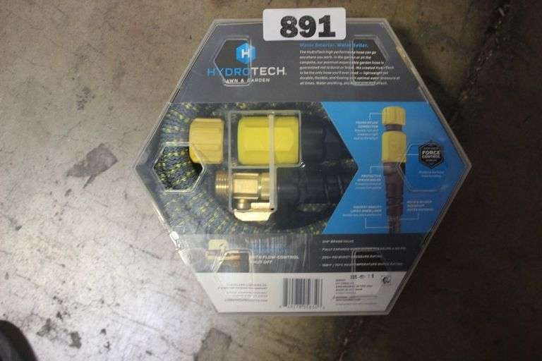 HydroTech 100ft Expandable Burst Proof Hose - Yellow: Durable Flexible Garden Watering, Kink & Corrosion Resistant RETAIL $64.00