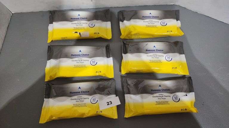 HUMANE CHOICE GENERAL DISINFECTING & CLEANSING WET WIPES, EFFECTIVELY CLEANS AND DISINFECTS, 50 WIPES PER PACK