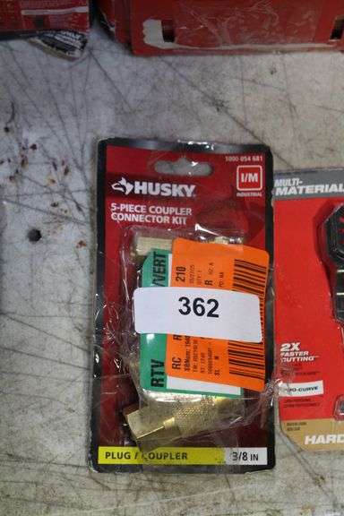 [✓] [MSRP: $16.98] Husky  5-Piece 3/8 in. Industrial Style Quick-Connect Coupler Fitting Kit
