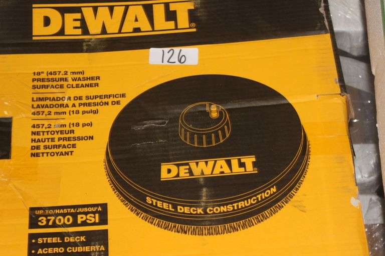 Dewalt 18" pressure washer surface cleaner model # DXPA37SC