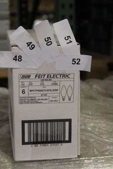 [✓] [EXT MSRP: $53.82] Feit Electric 60W Equivalent B10E12 Candelabra Dimmable Filament CEC Frosted Glass Chandelier LED Light Bulb Soft White 2700K (2-Pack)