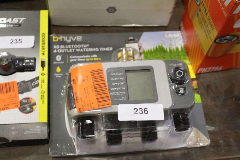 [✓] [MSRP: $74.98] Orbit B-hyve XD Bluetooth 4-Outlet Hose Watering Timer Sprinkler Timer