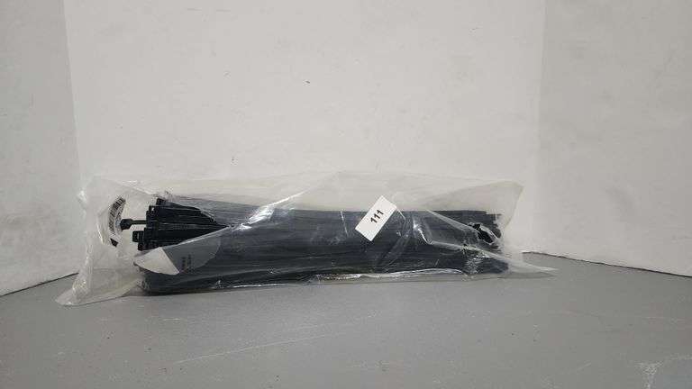 BLACK ZIP TIES 18 x 0.3, 120lb, 93 COUNT