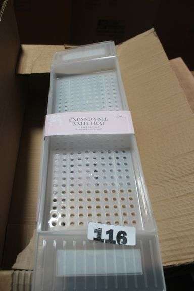 EXPANDABLE BATH TRAY 1 BOX  OF 4