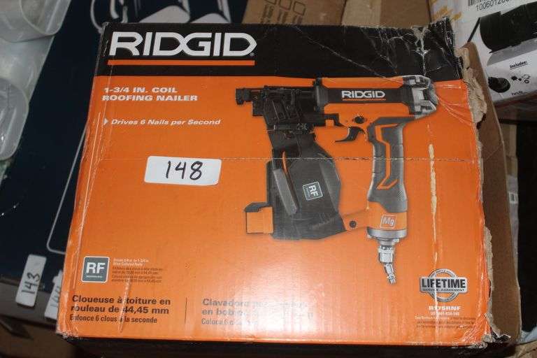 Rigid 1-3/4in coil roofing nailer model R175RN retail $240.00