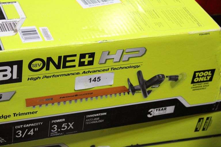 [✓] [MSRP: $119.00] RYOBI ONE+ HP 18V Brushless 22 in. Cordless Battery Hedge Trimmer (Tool Only)