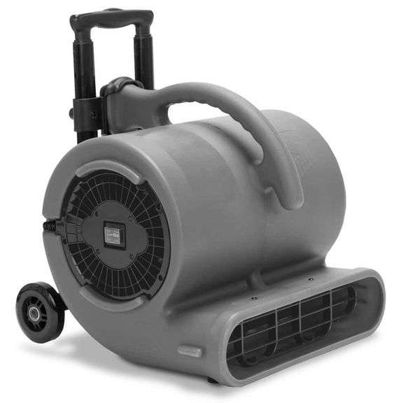 [✓] [MSRP: $249.00] B-Air 1/2 HP Air Mover for Janitorial Water Damage Restoration Stackable Carpet Dryer Floor Blower Fan with Handle Grey