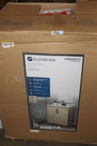 Glacier Bay Huckleberry weathered tan 30in Vanity model 1009338737 retail $399.00
