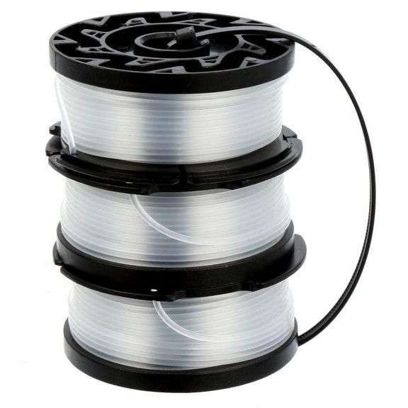 [✓] [MSRP: $24.97] BLACK+DECKER 0.065 in. x 30 ft. Replacement Single Line Automatic Feed Spools AFS for Electric String Grass Trimmer/Edger (3-Pack)