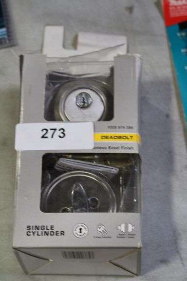 [✓] [MSRP: $12.47] Defiant Stainless Steel Single Cylinder Deadbolt