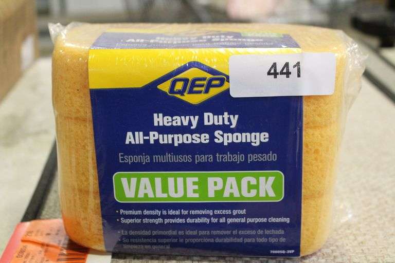 [✓] [MSRP: $4.97] QEP 7-1/2 in. x 5-1/2 in. Extra Large Grouting, Cleaning and Washing Sponge (3-Pack)
