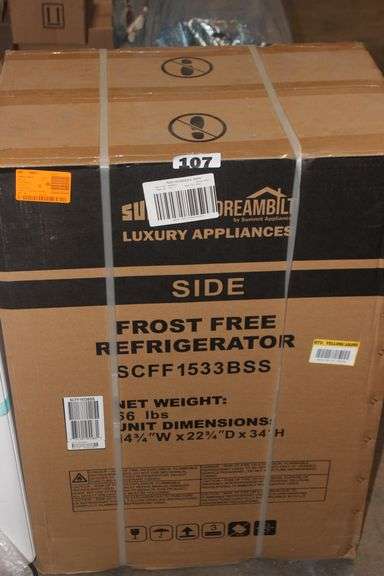 LUXURY APPLIANCE FROST FREE REFRIGERATOR SCFF133BSS $1,003.00