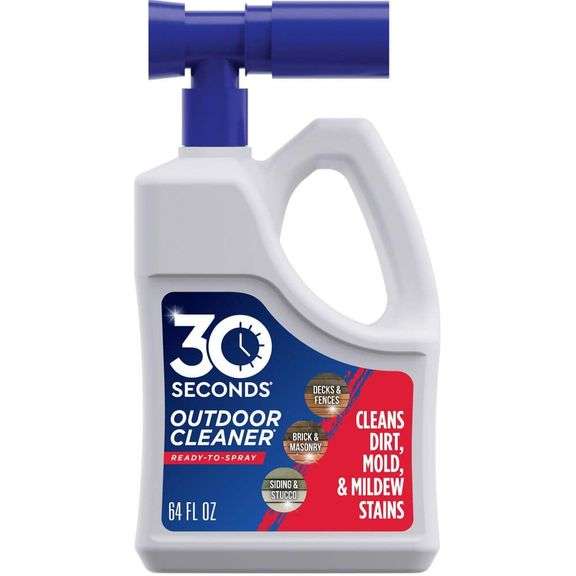 [✓] [MSRP: $19.98] 30 Seconds  64 oz. Outdoor Ready-To-Spray Cleaner