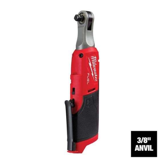 [✓] [MSRP: $201.64] Milwaukee Electric Ratchet Tool M12 FUEL 3/8 [untested]