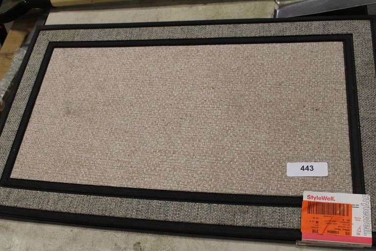 [MSRP: $12.98] Racetrack Gray 18 in. x 30 in. Rubber Non-Slip Indoor Outdoor Door Mat