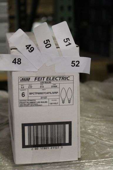 [✓] [EXT MSRP: $53.82] Feit Electric 60W Equivalent B10E12 Candelabra Dimmable Filament CEC Frosted Glass Chandelier LED Light Bulb Soft White 2700K (2-Pack)